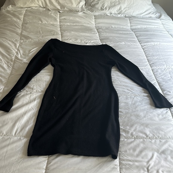 Black long sleeve short dress - Picture 2 of 2
